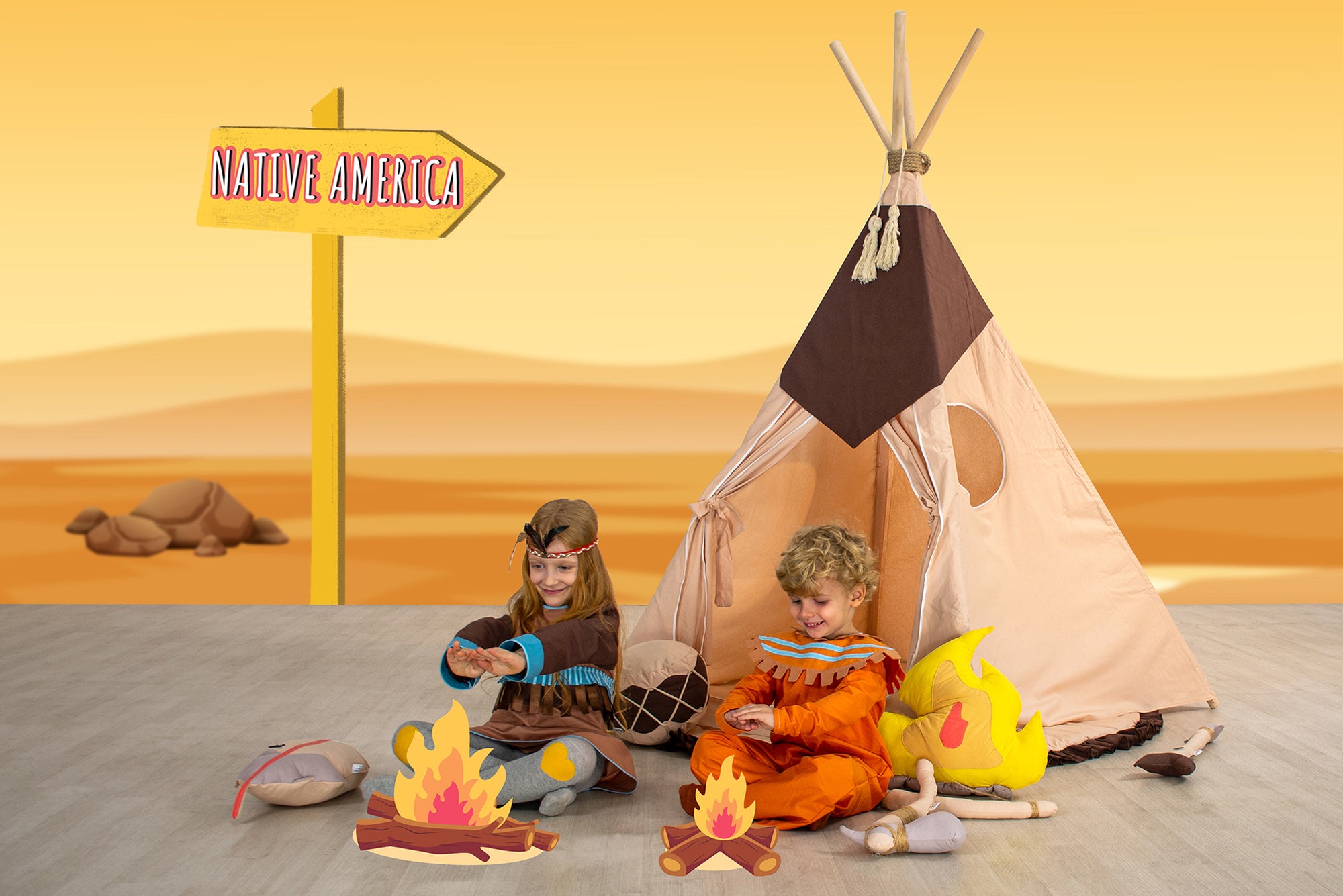 Native American Style Children's Teepee Tent