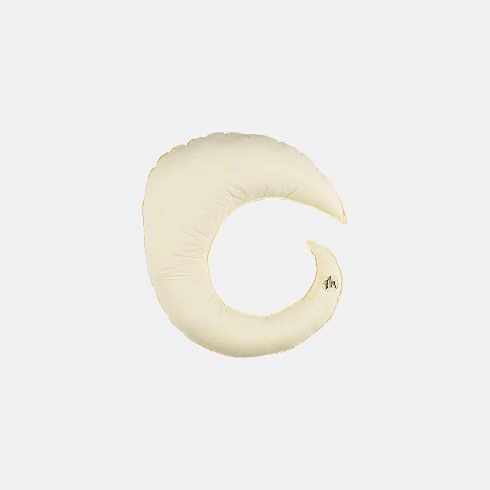 Handmade moon-shaped cushion